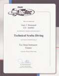 PADI Tec Deep Instructor Trainer Certification